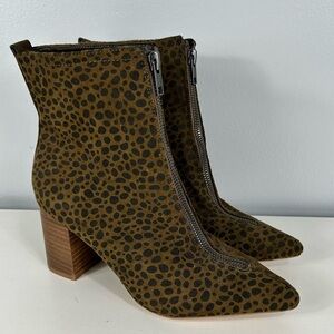 COCONUTS BY MATISSE Clarissa zip up cheetah print ankle boot